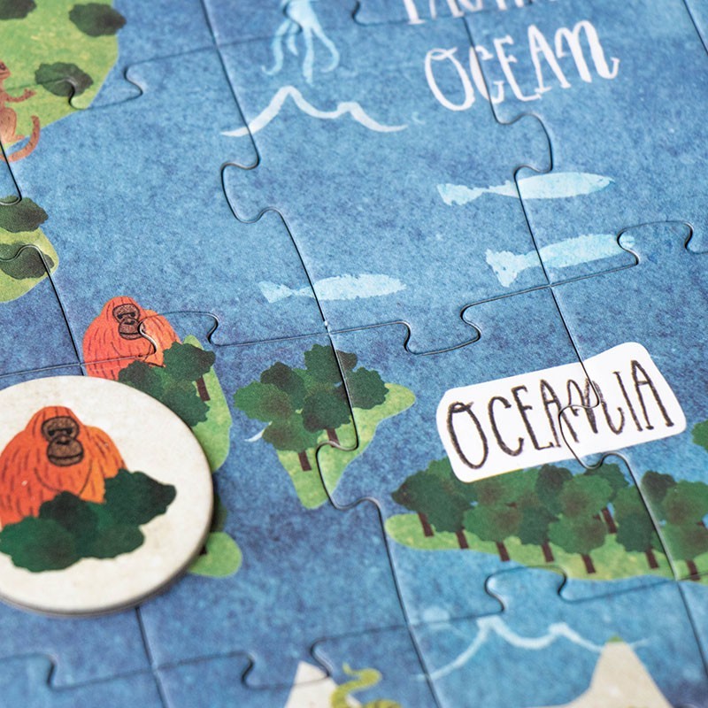Londji Discover the World – Weltkarten-Puzzle mit Suchspiel