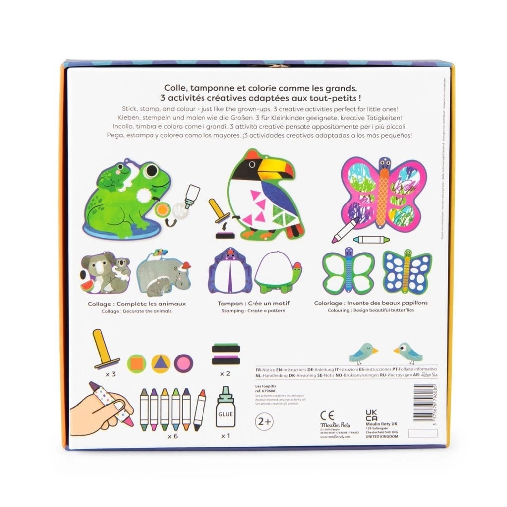 Moulin Roty Les Toupitis Kreativ-Set – 3 kreative Aktivitäten ab 3 Jahren