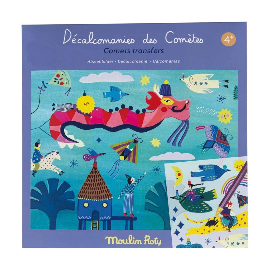 Moulin Roty Les Comètes Filantes – Rubbelbilder Transfer-Sticker
