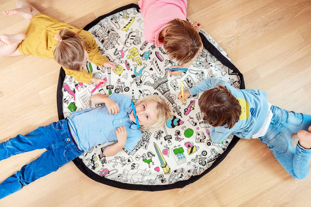 Play&Go OMY Paris Spielzeugsack – Große Spielmatte & Aufbewahrung