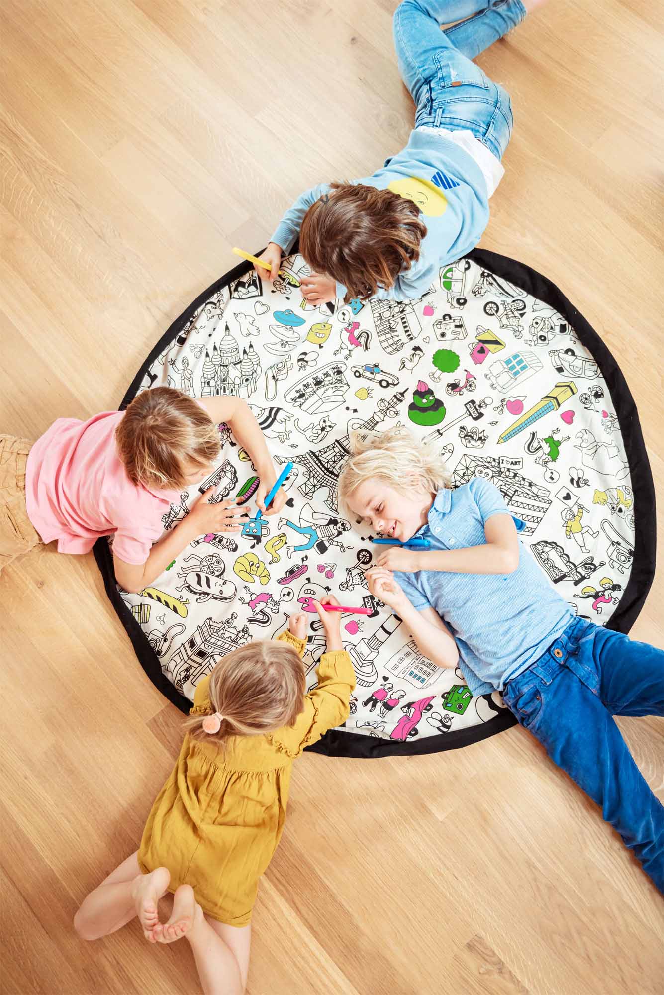 Play&Go OMY Paris Spielzeugsack – Große Spielmatte & Aufbewahrung