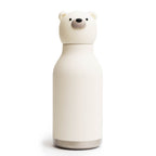 ASOBU Bestie Polar Bear Trinkflasche – Isolierte Kinder-Trinkflasche mit Strohhalm 460 ml