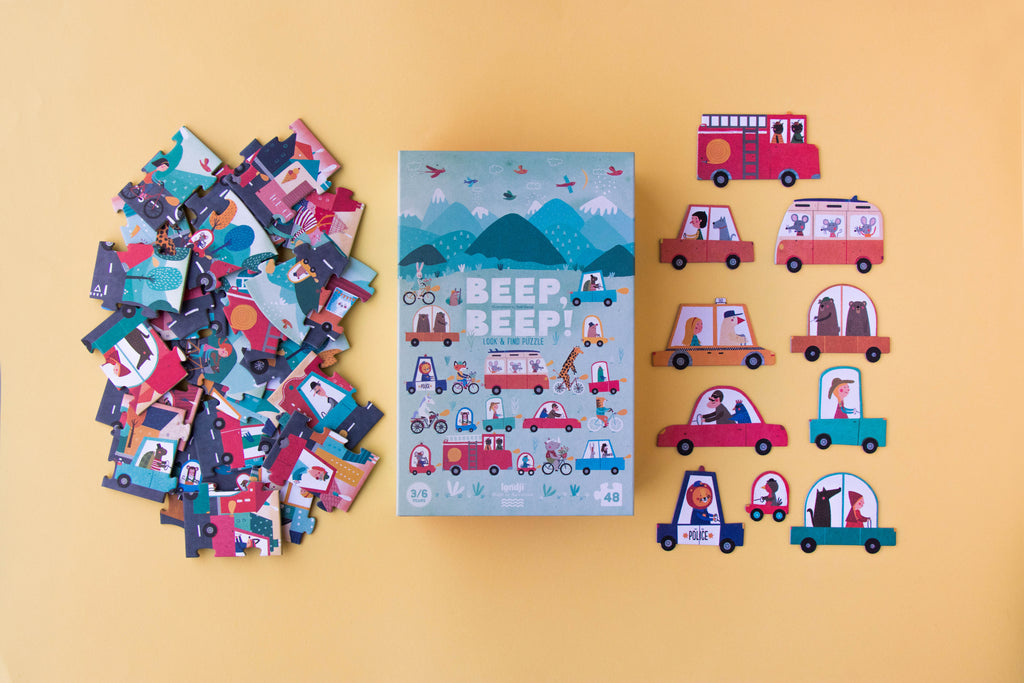 Londji Puzzle – Beep Beep! – 48 Teile
