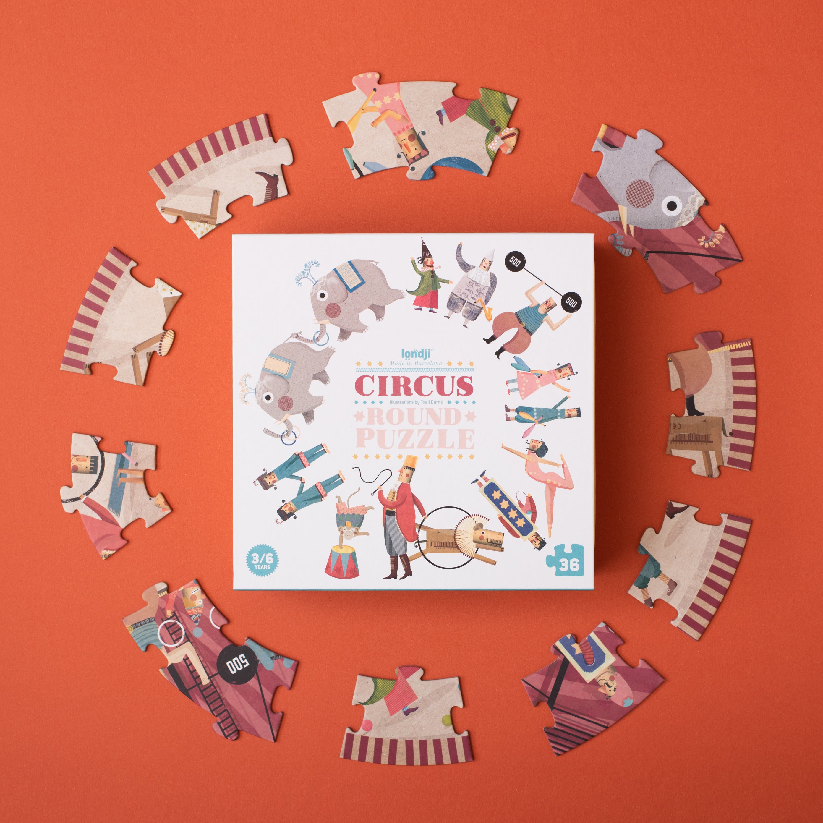 Londji Puzzle – Circus Round – 36 Teile
