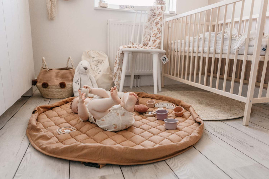 Play&Go Tawny Brown Organic Babymat & Bag – 3-in-1 Bio-Spielmatte & Aufbewahrung