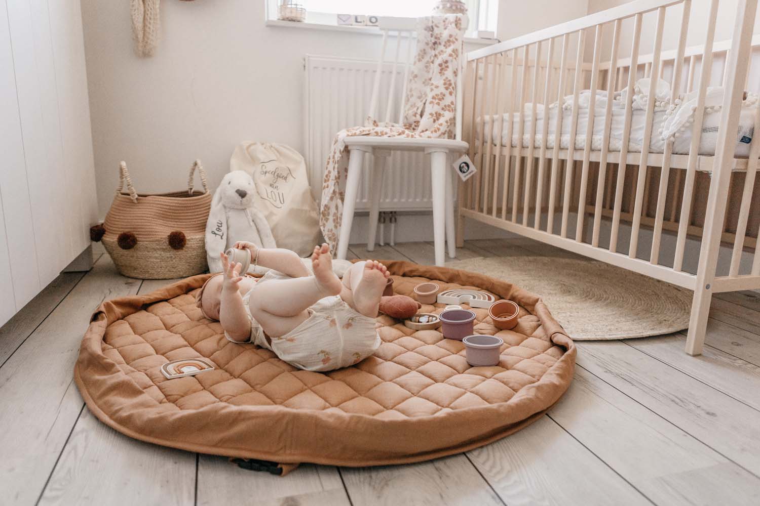 Play&Go Tawny Brown Organic Babymat & Bag – 3-in-1 Bio-Spielmatte & Aufbewahrung