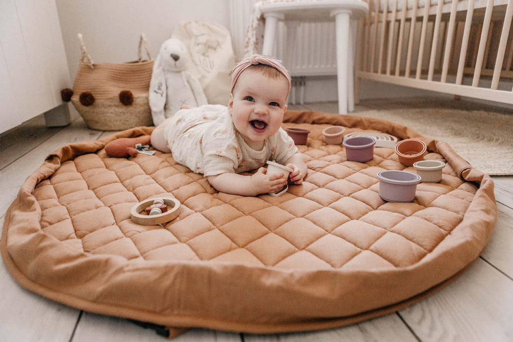 Play&Go Tawny Brown Organic Babymat & Bag – 3-in-1 Bio-Spielmatte & Aufbewahrung