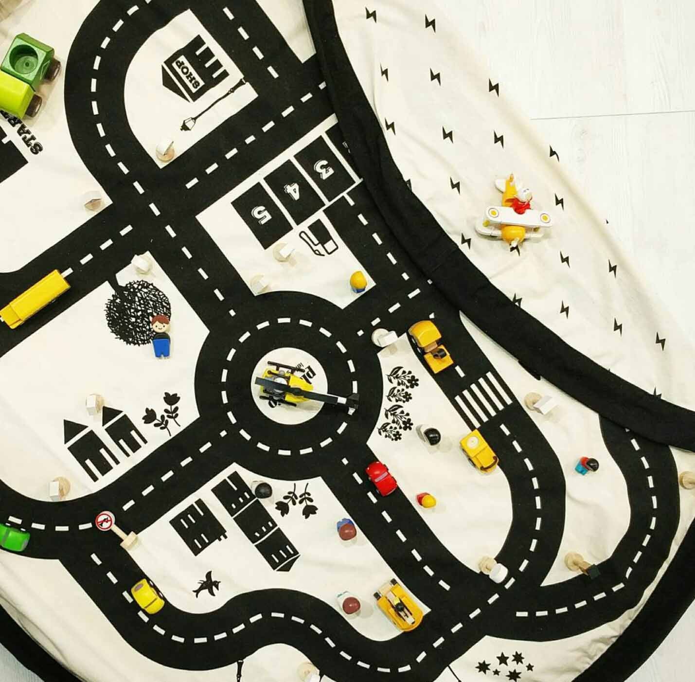 Play&Go Roadmap Thunderbolt Spielzeugsack – Große Spielmatte & Aufbewahrung