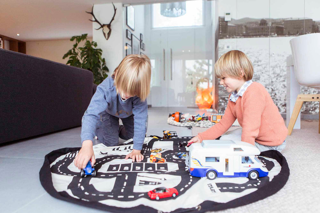 Play&Go Roadmap Thunderbolt Spielzeugsack – Große Spielmatte & Aufbewahrung