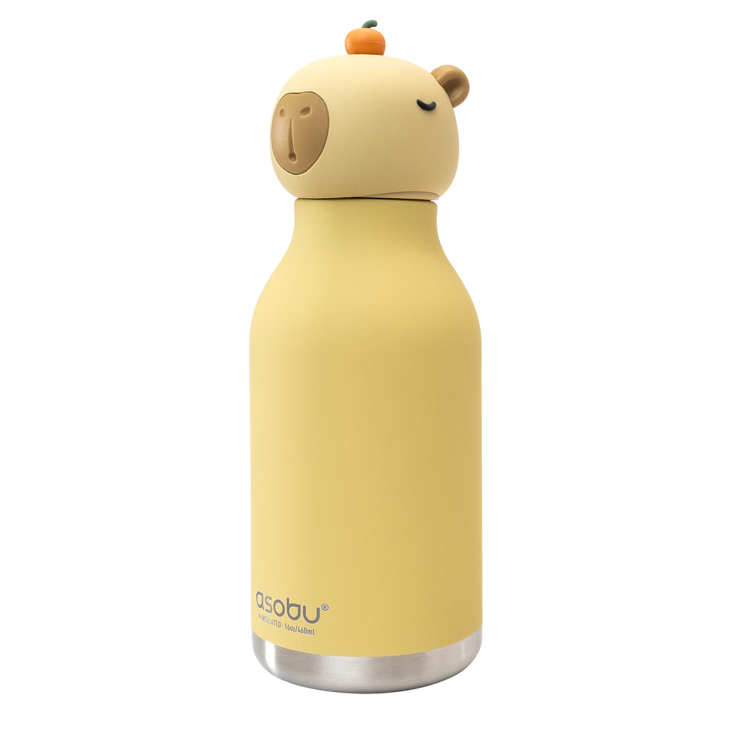 Asobu Bestie Capybara Trinkflasche | Isolierte Kinderflasche 460 ml