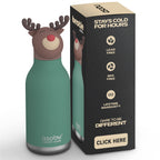 Asobu Bestie Reindeer Trinkflasche | Isolierte Kinderflasche 460 ml
