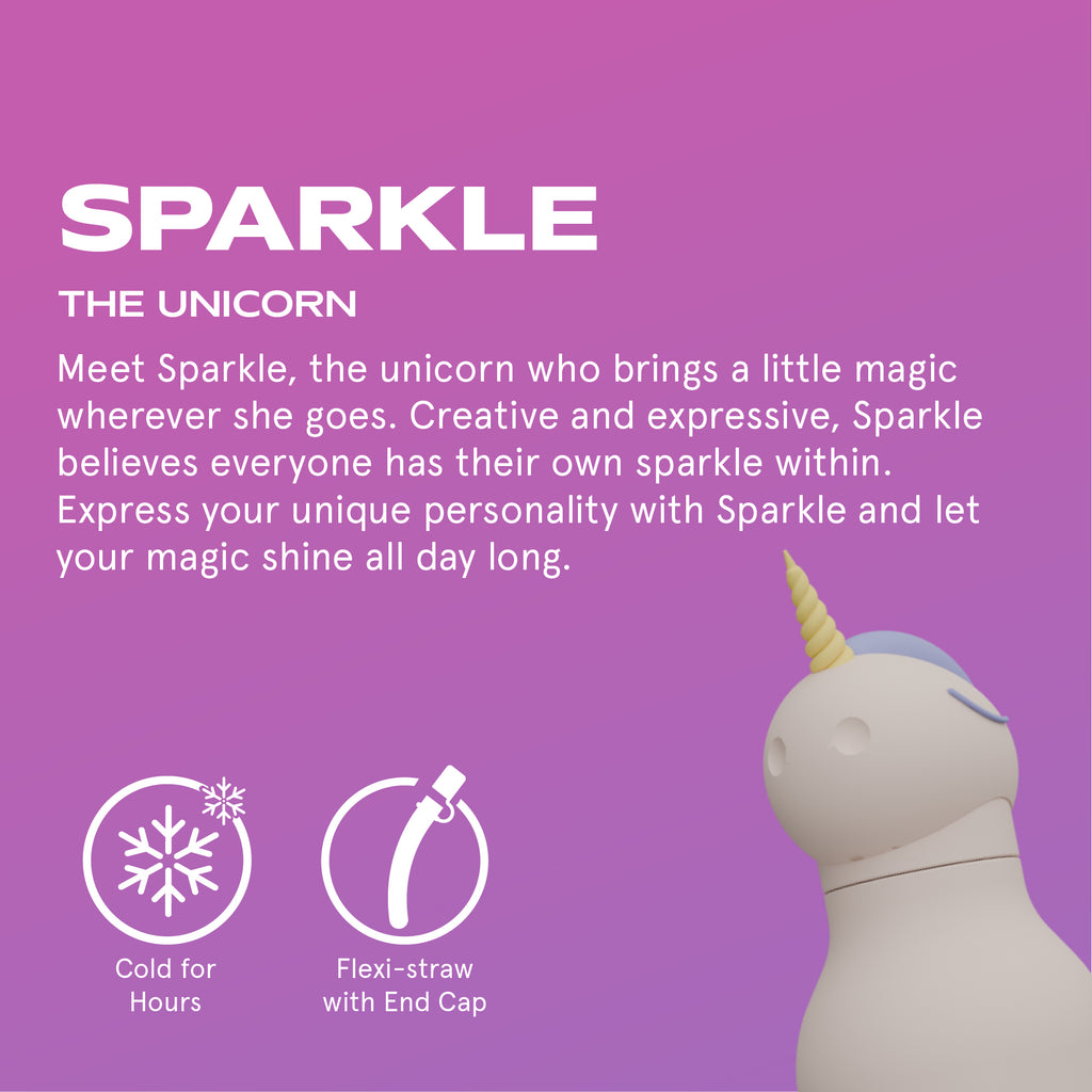 Asobu Bestie Unicorn Trinkflasche | Isolierte Kinderflasche 460 ml