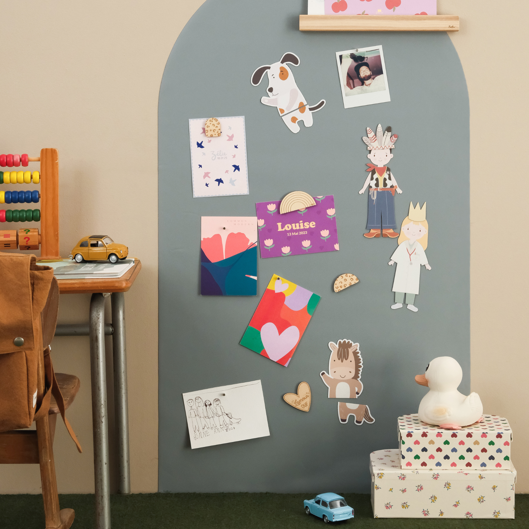 Ferflex Magnetische Wandtafel Arche – Smaragdgrün