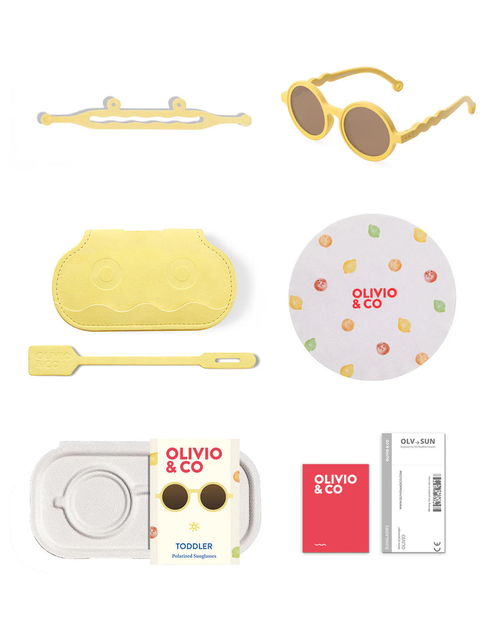Olivio&Co Toddler Round Sunglasses-Citrus Yellow