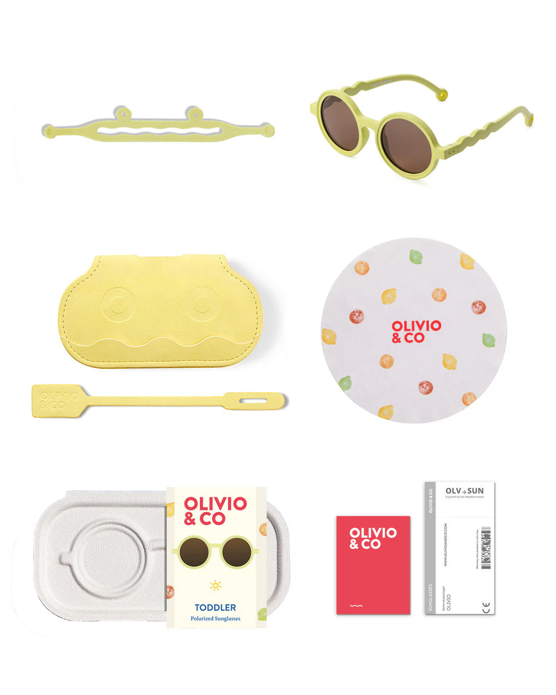 Olivio&Co Toddler Round Sunglasses-Lime Green