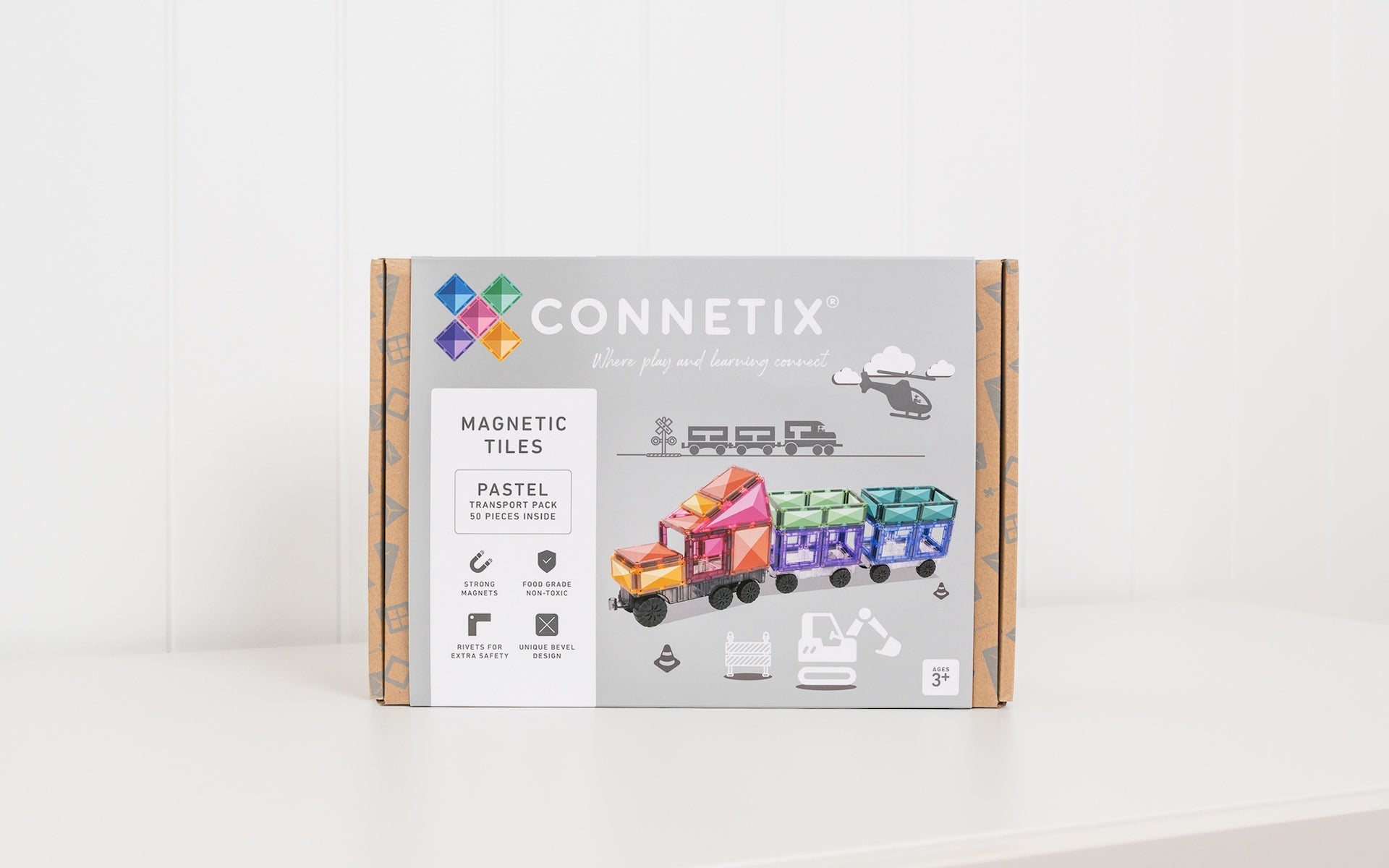 CONNETIX Pastel Transport Pack – 50 Teile