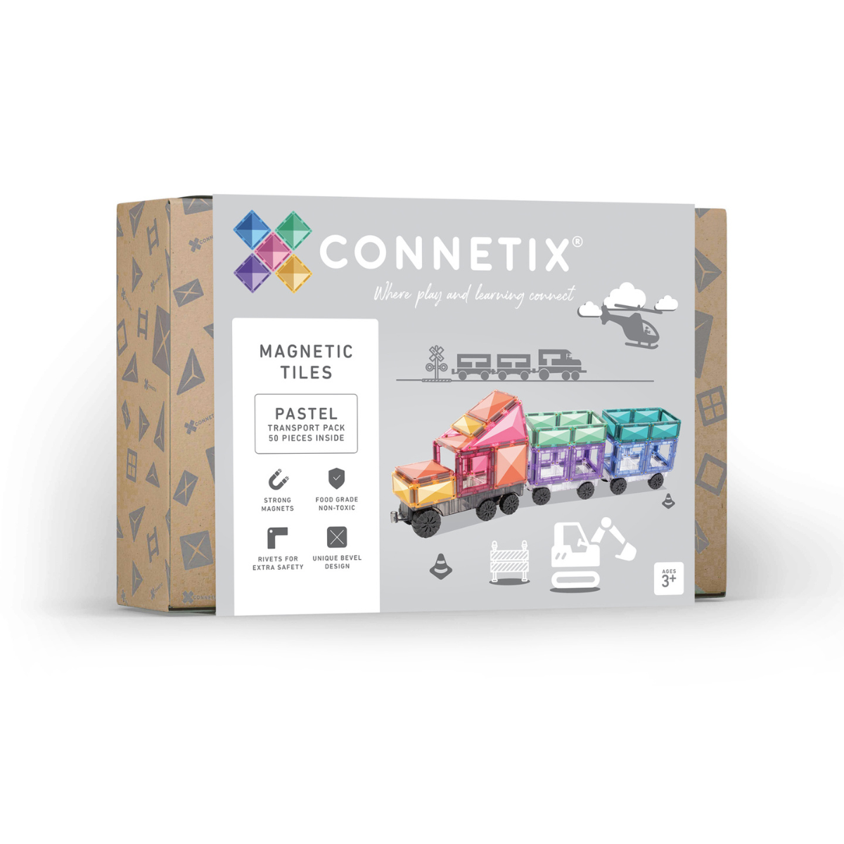 CONNETIX Pastel Transport Pack – 50 Teile