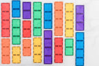 CONNETIX Rainbow Rectangle Pack – 18 Teile