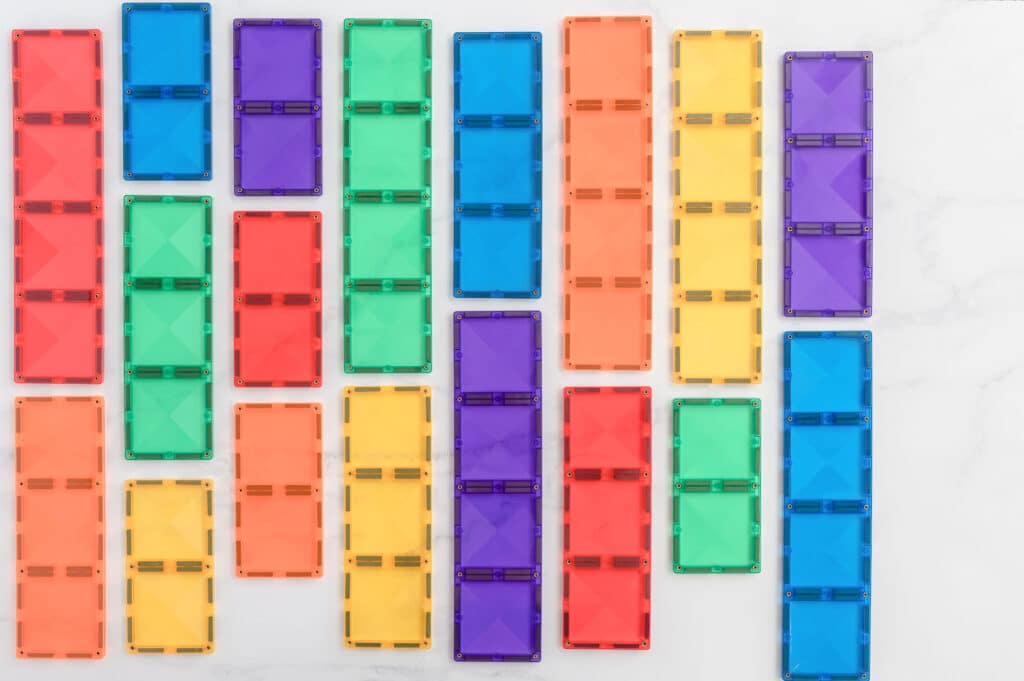 CONNETIX Rainbow Rectangle Pack – 18 Teile