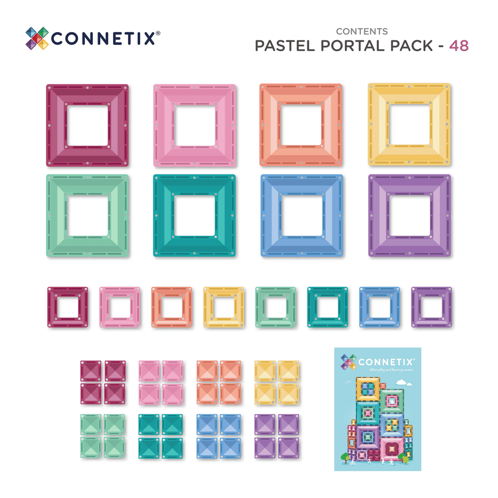 CONNETIX Pastel Portal Pack – 48-teilig
