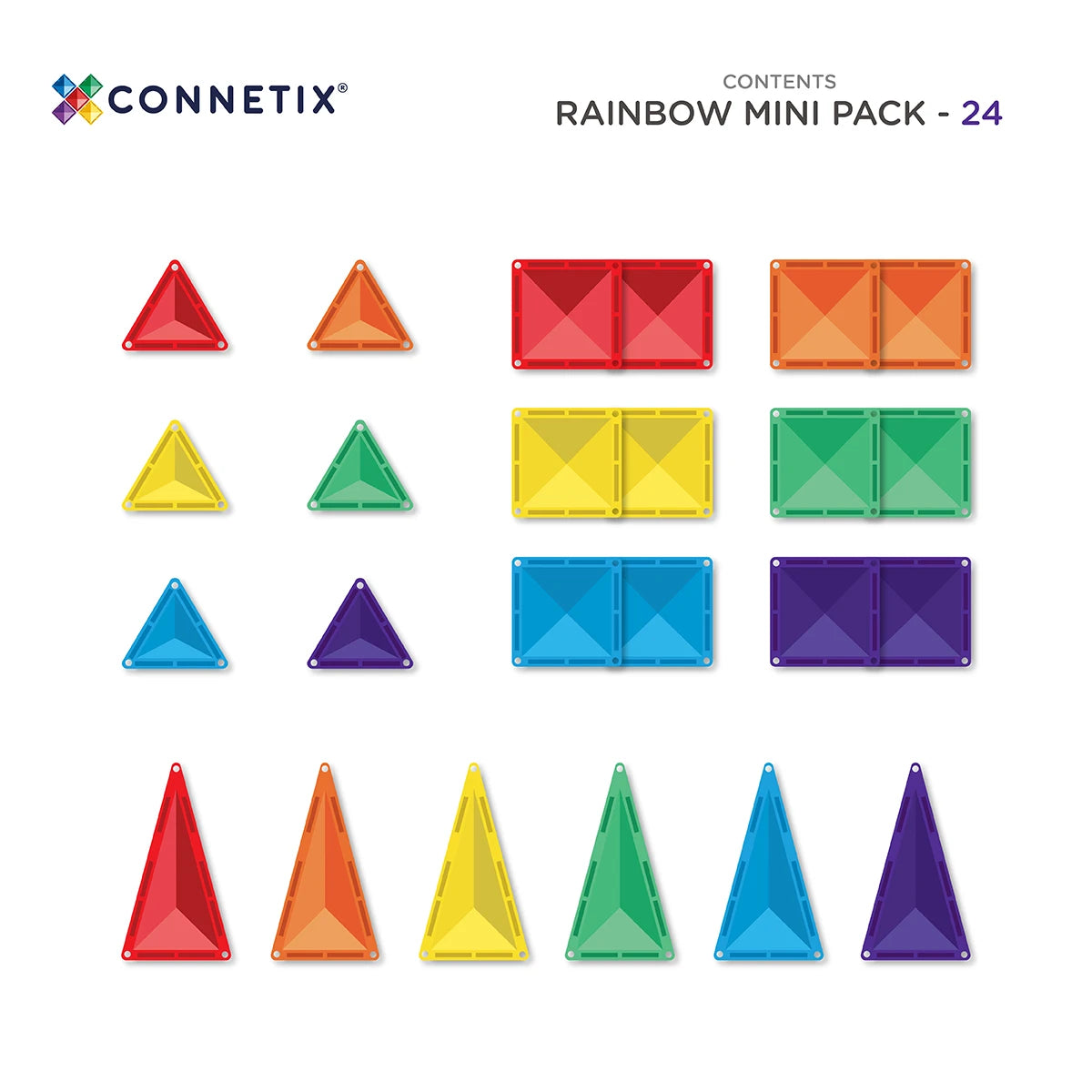 Connetix Rainbow Mini Pack 24 Teile