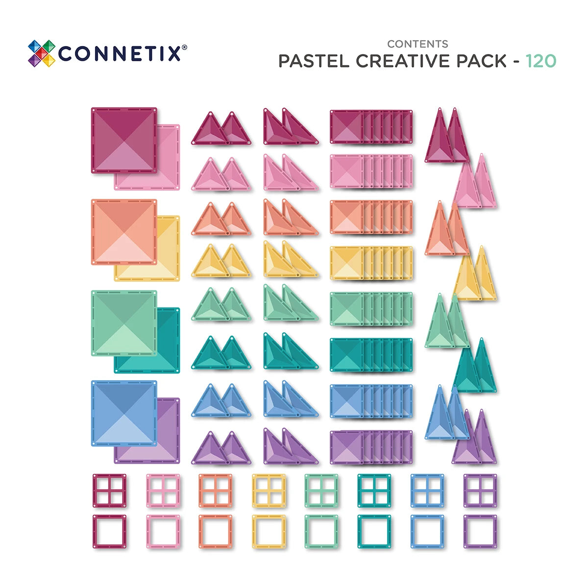 Connetix Pastel Creative Pack 120 Teile