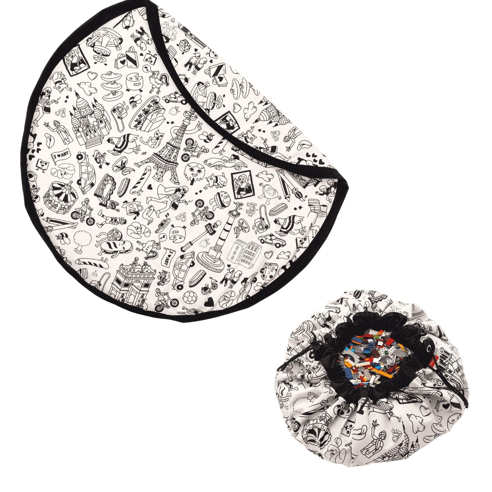 Play&Go OMY Paris Spielzeugsack – Große Spielmatte & Aufbewahrung