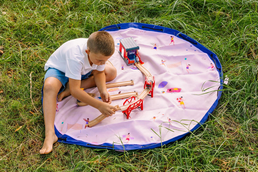 Play&Go Outdoor Beach Spielmatte – Wasserdichte 2-in-1 Spielmatte & Aufbewahrung