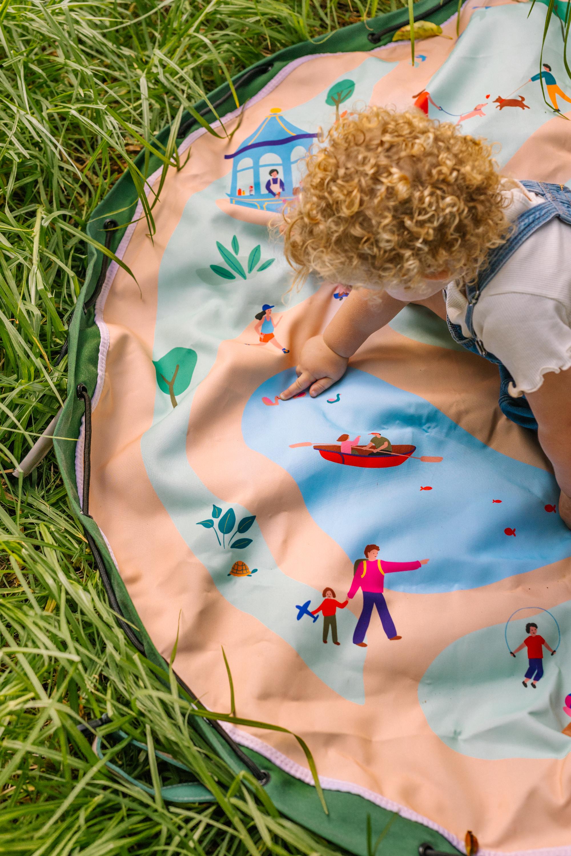 Play&Go Outdoor Parc Spielmatte – Wasserdicht & Pflegeleicht