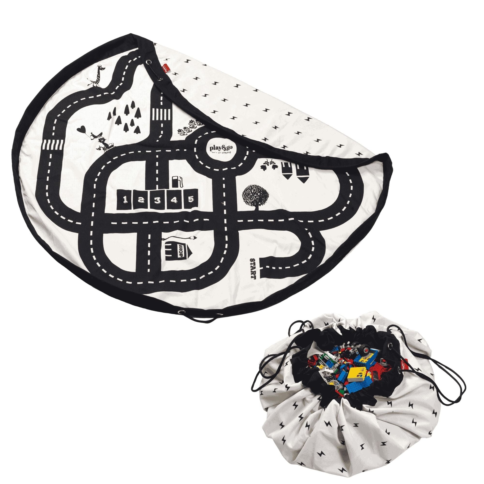 Play&Go Roadmap Thunderbolt Spielzeugsack – Große Spielmatte & Aufbewahrung