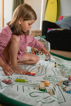 Play&Go Roadmap Spielzeugkorb – Große 2-in-1 Spielmatte & Aufbewahrung